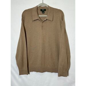 Eddie Bauer Men's Cotton-Cashmere Soft Long Sleeved Polo Sweater Size L